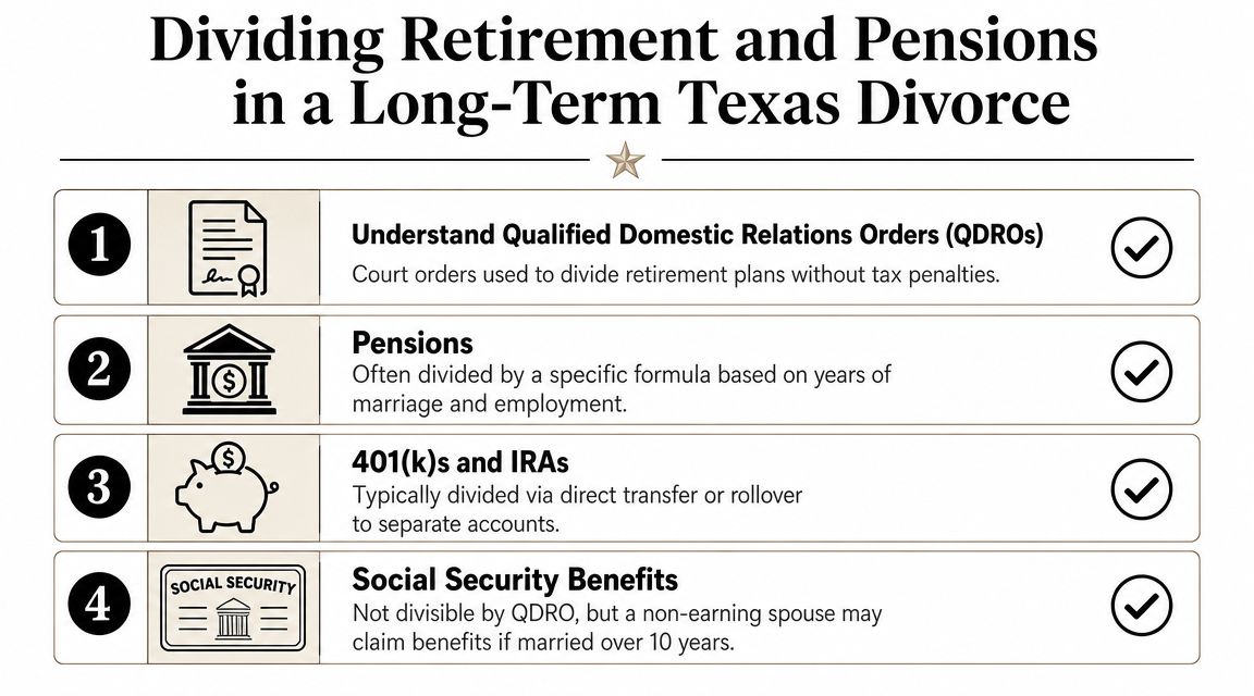 Dividing Retirement Pensions and Social Security
